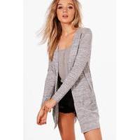 Slouch Pocket Cardigan - grey