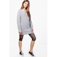 Slouchy Jumper Dress - grey