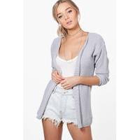 Slouchy Boyfriend Cardigan - grey