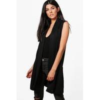 Sleeveless Duster Cardigan - black