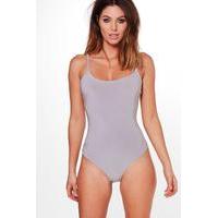 Slinky Strappy Bodysuit - light grey