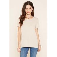 slub knit cutout tee