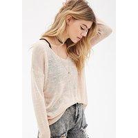 Slub Knit V-Neck Sweater