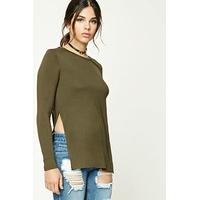 Slub Knit Vented Top