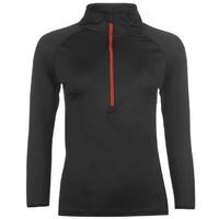 slazenger baseline half zip fastening tennis top ladies