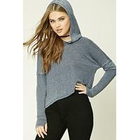 Slub Knit Hooded Jumper