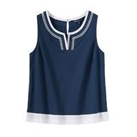 Sleeveless Notch Neck Top