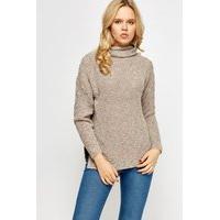 slit side speckled knit jumper