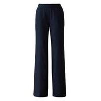 Slouch Linen Mix Wide Leg Trousers Long