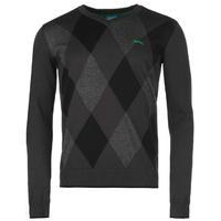 Slazenger Argyle V Neck Sweater Mens