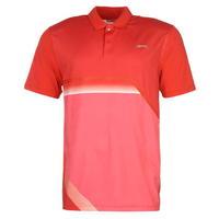 slazenger perforated print golf polo mens