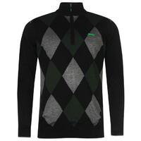 Slazenger Half Zip Argyle Fleece Top Mens