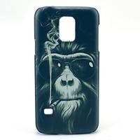 Smoking Monkey Pattern Hard Case Cover for Samsung Galaxy S5 Mini SM-G800