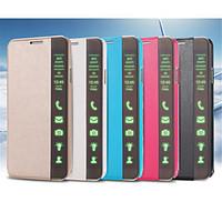 Smart View Auto Sleep Function Back Shell With QR Code Leather Case Flip Cover Holster For Galaxy Note 4/Note 3