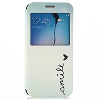 Smile Pattern PU Leather Full Body Case with Stand for Samsung Galaxy S6