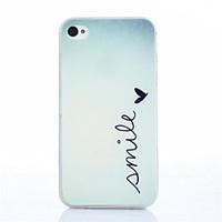 Smile Butterly Pattern TPU Soft Cover for iPhone 4/4S