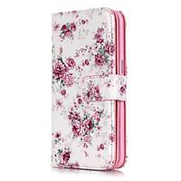 Small Pink Flowers Pattern Nine Cards Embossed PU Leather Material Phone Case for Galaxy S3/S4/S5/S6/S6 edge/S7/S7 edge