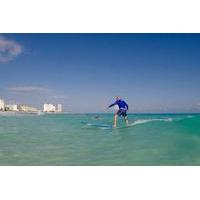small group surf lesson in cancun with a certified instructor
