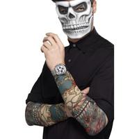 Smiffy\'s 44225 Day Of The Dead Tattoo Sleeve (one Size)