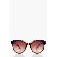 smoke lens round sunglasses brown