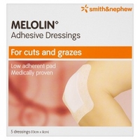 Smith & Nephew Adhesive Dressings For Cuts and Grazes x 5 (10cm x 8cm)