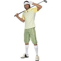 smiffys mens gone golfing costume visor shorts top bow tie and glove s ...