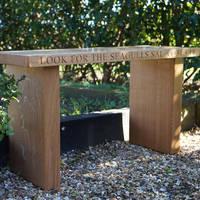 small personalised wooden bench