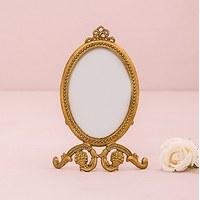 small oval baroque frame gold