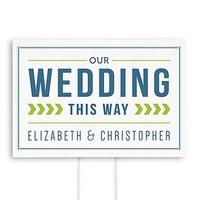 smart type directional wedding sign