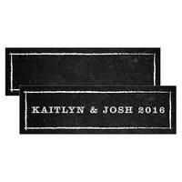 Small Rectangular Tag with Chalkboard Print Design