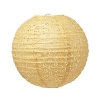 Small Eyelet Paper Lantern - Apricot