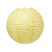 Small Eyelet Paper Lantern - Light Yellow