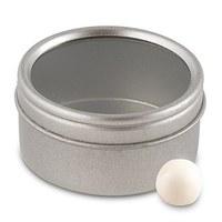 Small Silver Metal Round Tins with Lids