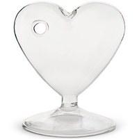 Small Clear Heart Shaped Vase