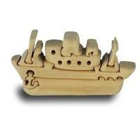 small ship handcrafted wooden puzzle