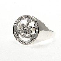 Small Silver Plated Newcastle United Crest Ring