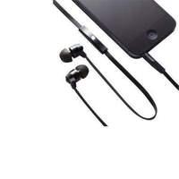 smart buds metal earphones with remote mic black