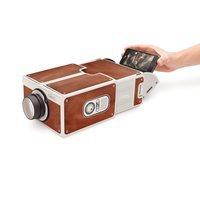 smartphone projector in vintage brown