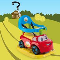smoby red auto bascule ride on car