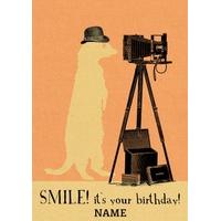 Smile It\'s your Birthday - Vintage Personalised Card
