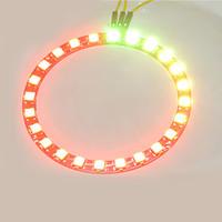 Smart Full-color LED RGB Ring Crab Kingdom WS2812 RGB Lamp Ring 5050 Development Board 24