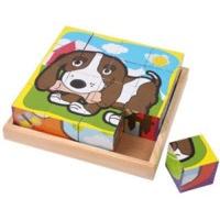 Small Foot Design Cube Puzzle with 6 Animal-Themed Motifs