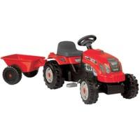 Smoby Red Tractor with Trailer