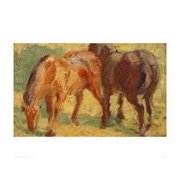 Small Painting of Horses By Franz Marc