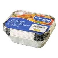 Small Foil Containers With Lids pack of 12