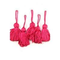 Small Key Tassels 55mm Cerise Pink