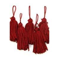 Small Key Tassels 55mm Maroon