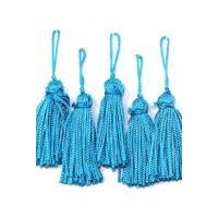 small key tassels 35mm turquoise