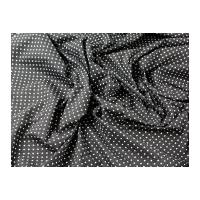 Small Spotty Print Polycotton Dress Fabric Black