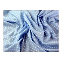 Small Spotty Print Pastel Polycotton Dress Fabric Blue